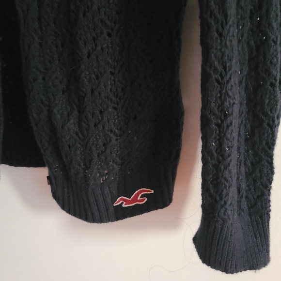 Hollister Black Knitted Cardigan Medium size - Picture 8 of 8
